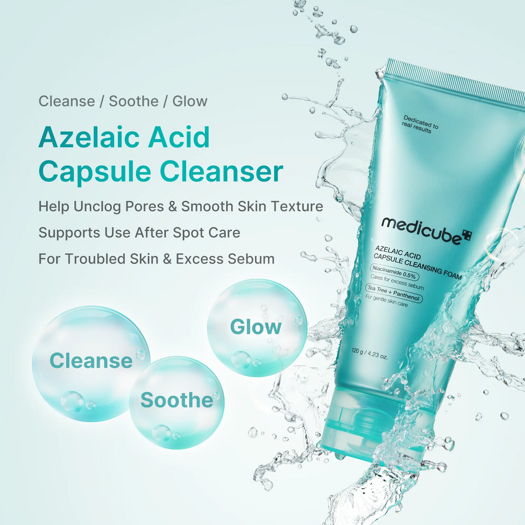 Mix & Match Capsule Cleansing Foam Set | PDRN, Azelaic Acid, Kojic Acid Daily Face Wash for Uneven Skin Tone, Glow Hydration, Brightening