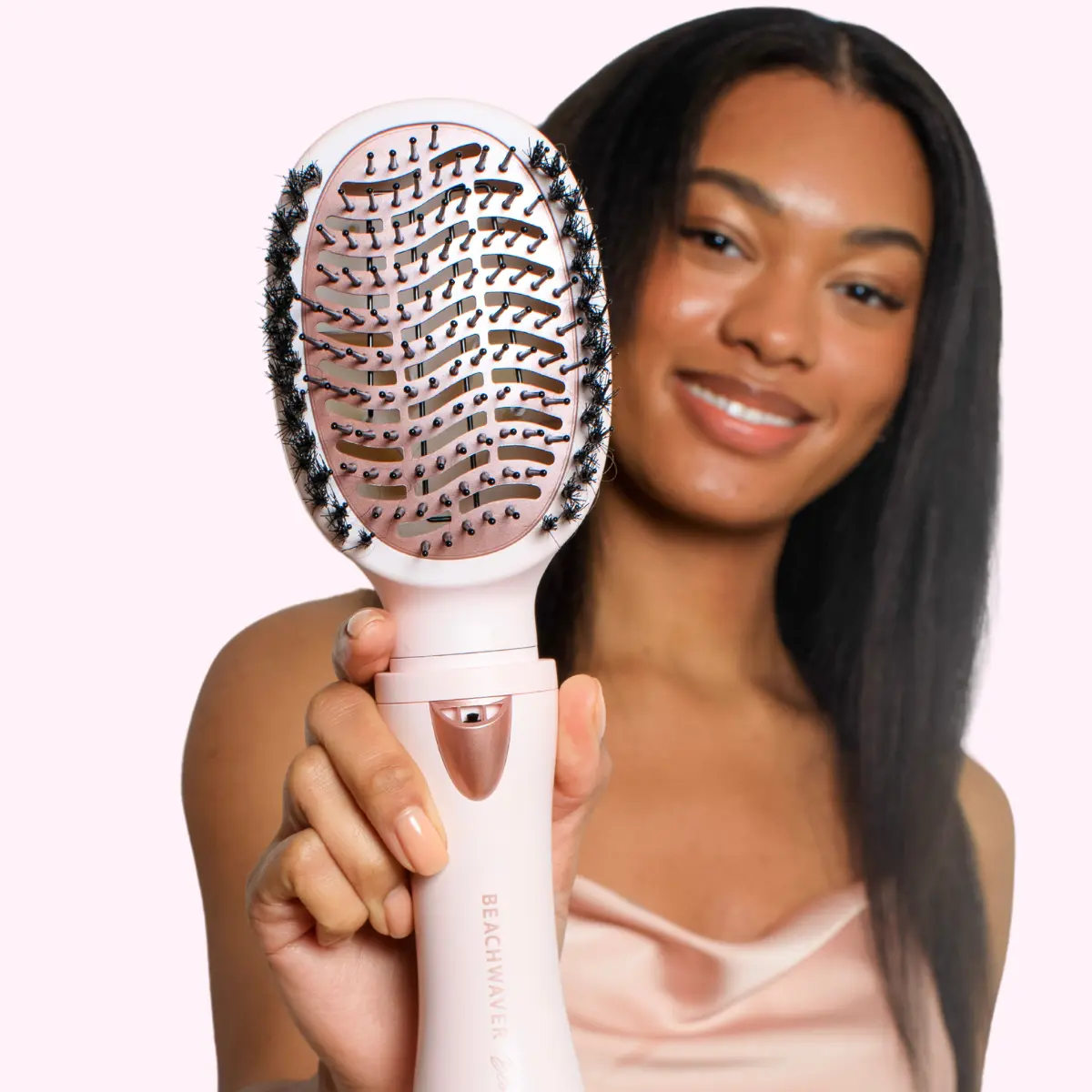 1Set 4-in-1 Hair Dryer & Styler with Diffuser, Round Brush & Smoothing Brush for Easy DIY Blowouts