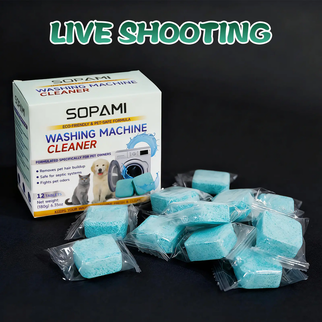 SOPAMI Washing Machine Cleaner Tablets | Eco-Friendly, Pet-Safe Deep Clean