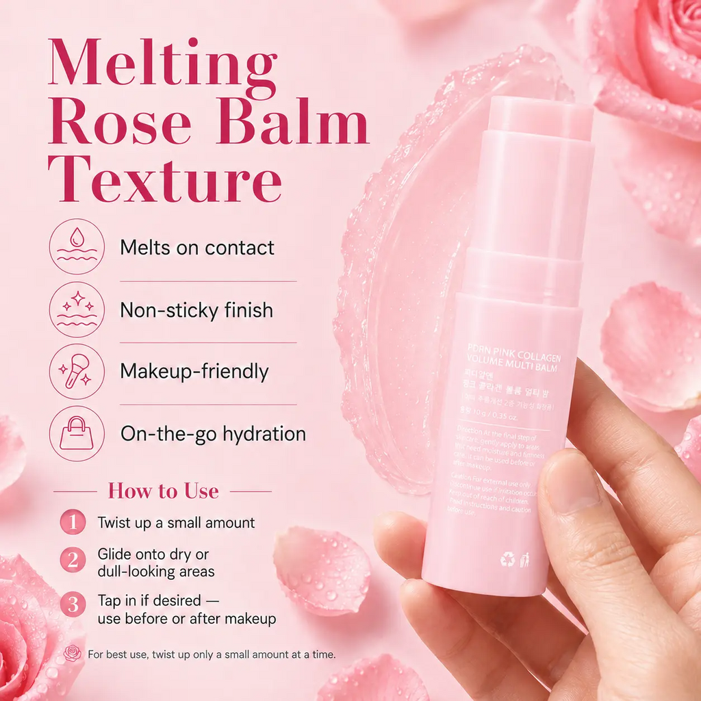 Pink Collagen Volume Multi Balm | All In One Volufiline, Helping Look of Fine Lines, Firming Care, Anti-Aging Care | For Under-Eyes, Neck