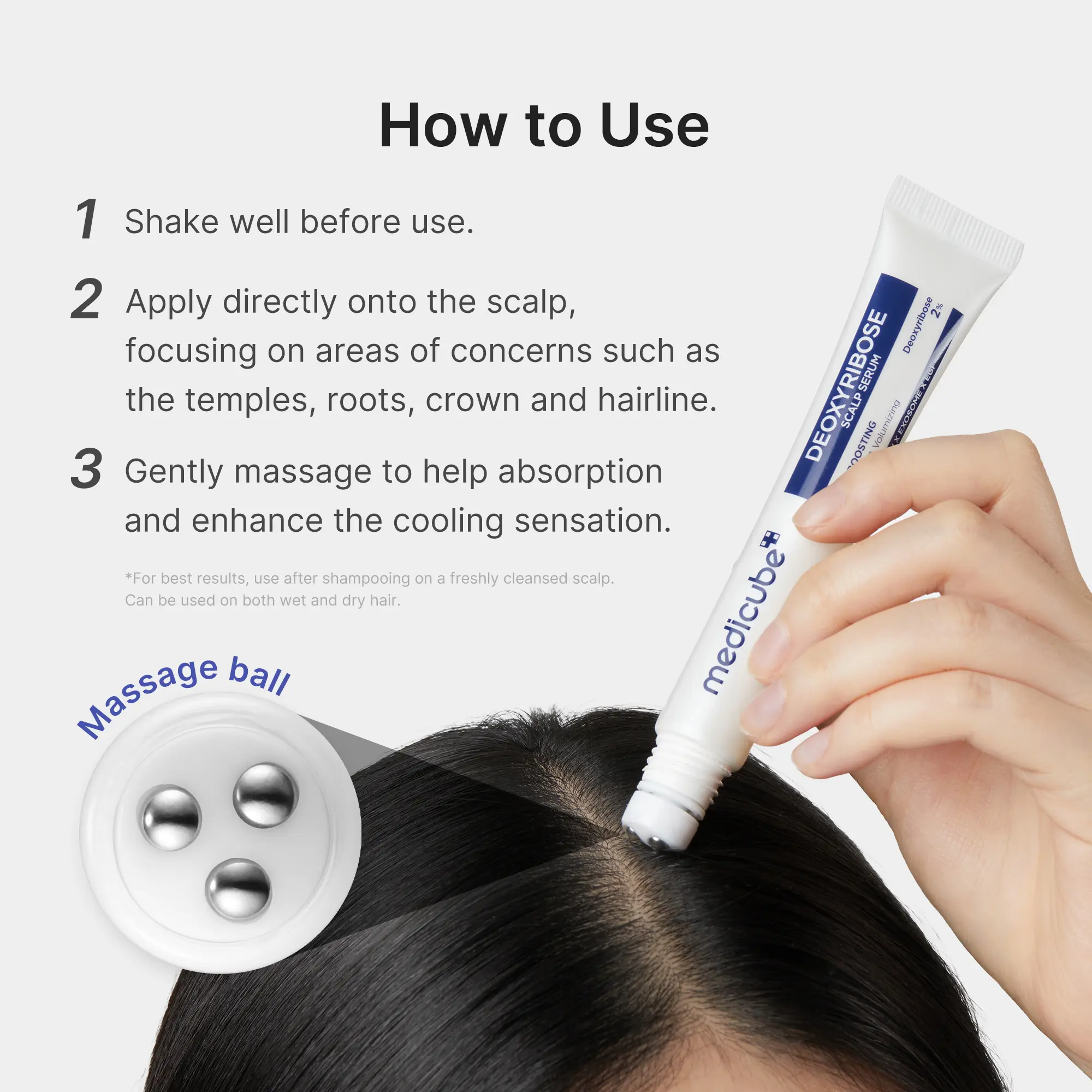 Medicube Deoxyribose Scalp Serum – Roll-On Hair Density Booster