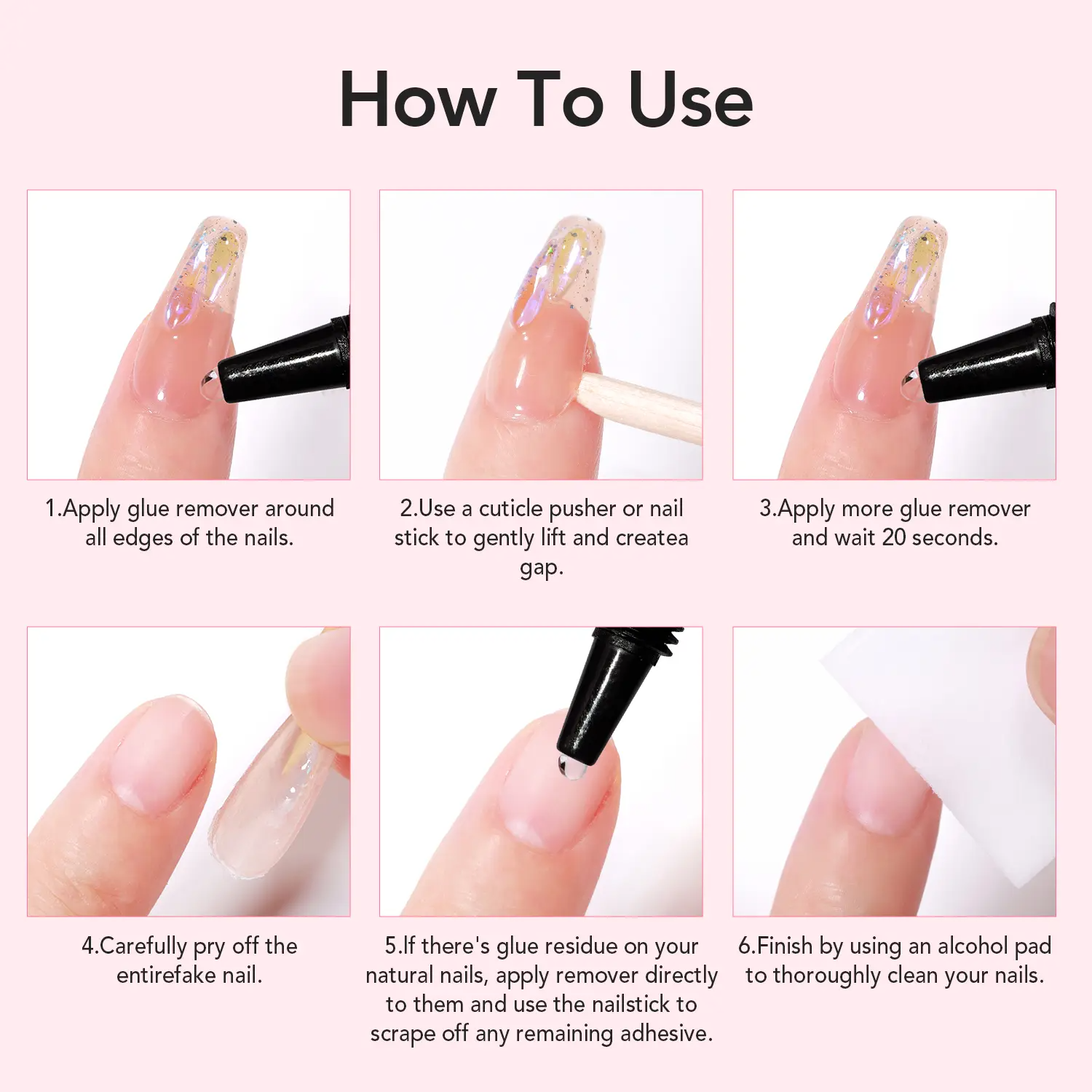 10g Nail Glue & Remover Kit – Fast-Drying Press-On Adhesive Gel
