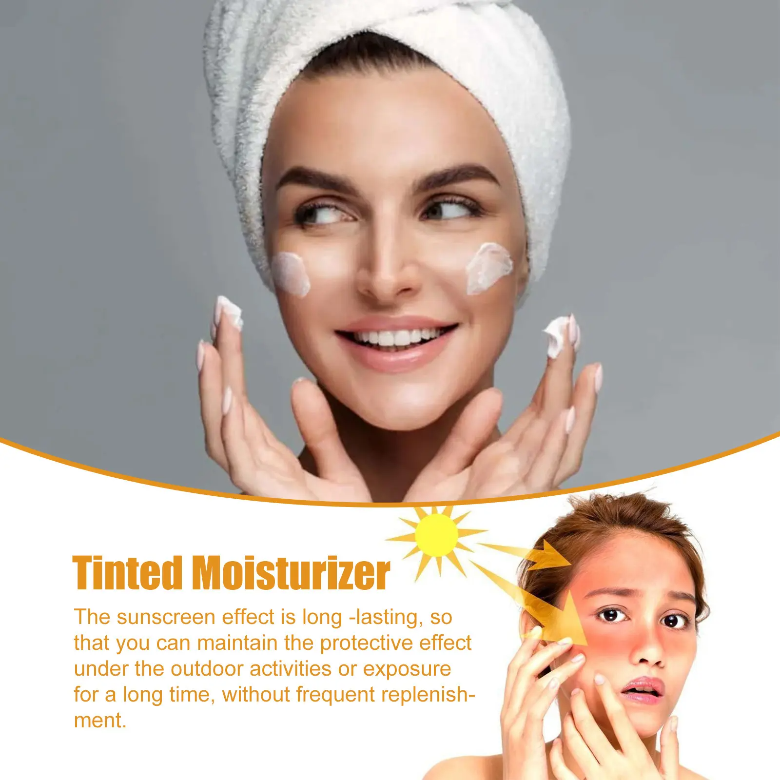 Sunscreen to prevent sunburn and tanning, Universal Tinted Face  Moisturizer Sunscreen