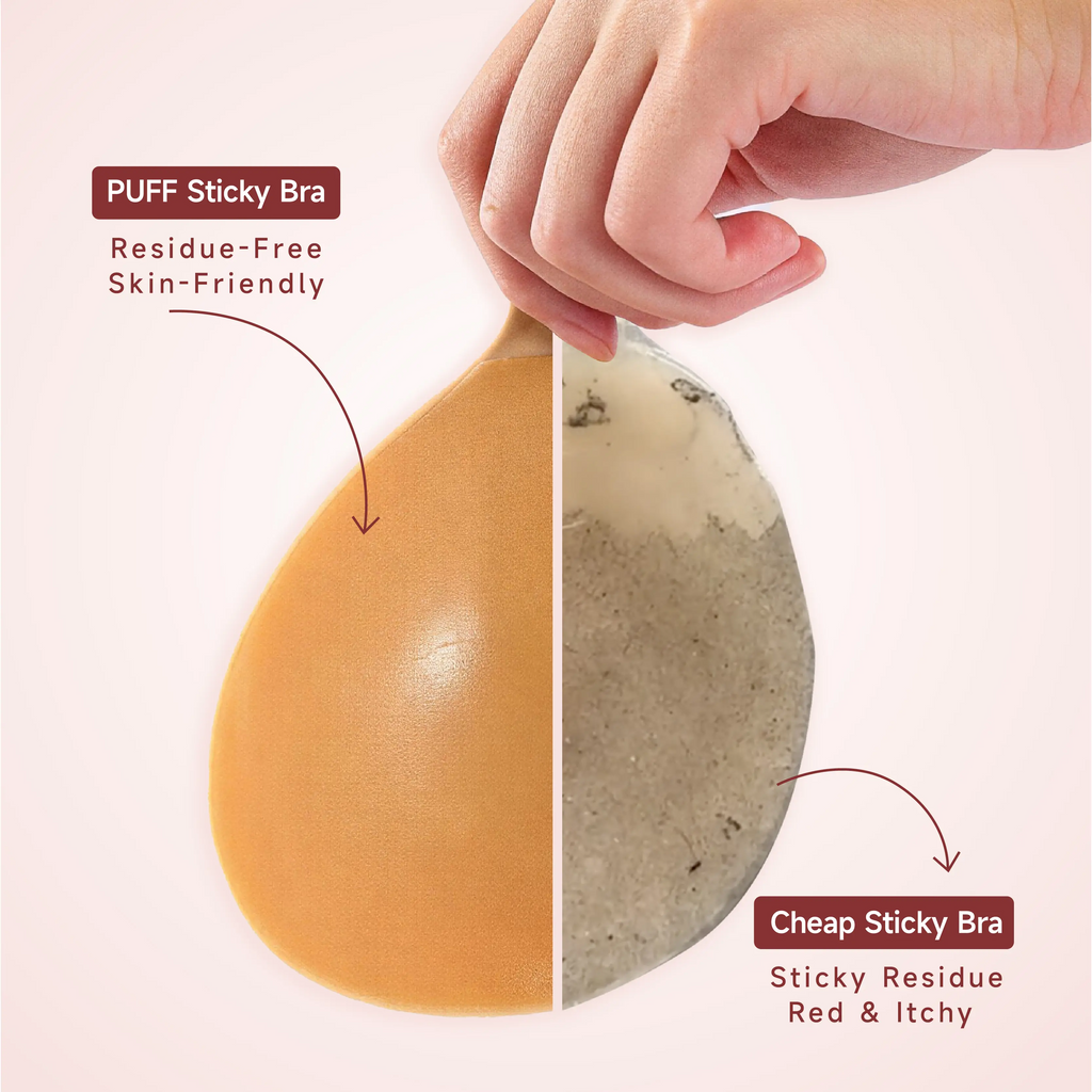 PUFF Sticky Bra – Reusable Silicone Push-Up Invisible Bra