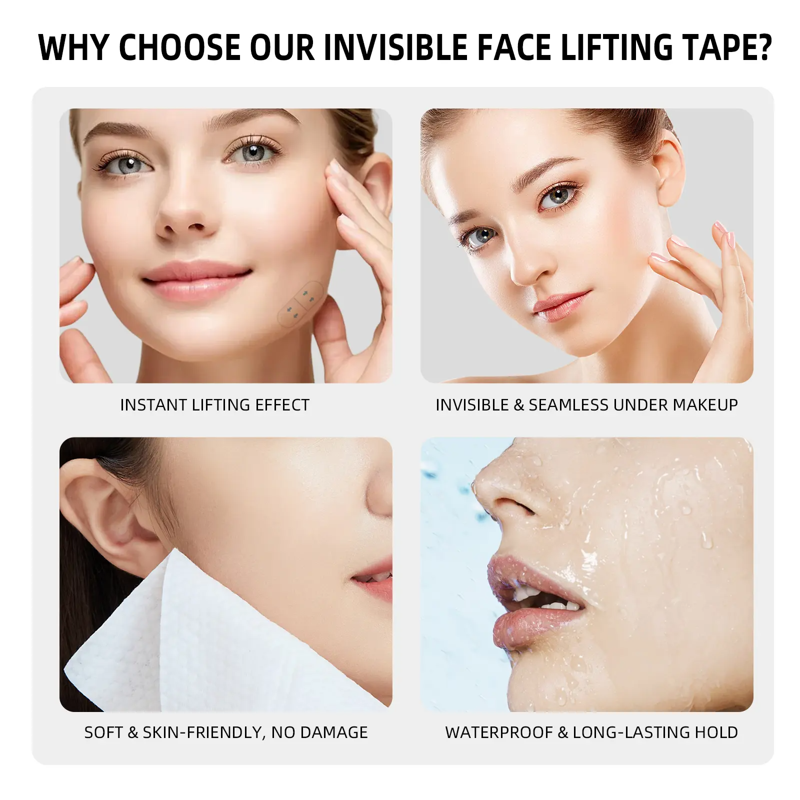 Face Lifting Tape - 120 PCS Ultra-thin Invisible Facial Patches