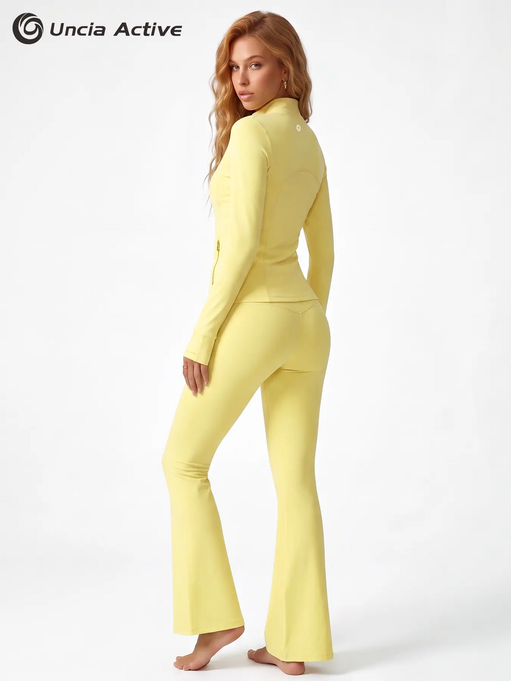 Women's Activewear Set – Jacket, Leggings & Flare Pants