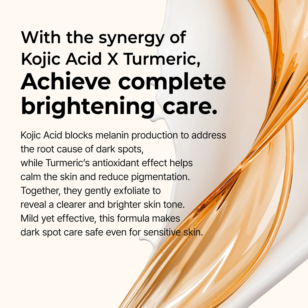 Kojic Acid Turmeric Serum 80ml For Dark Spot Care Exfoliaing Niacinamide Dead Skin Korean Skin Care for Even Skin Tone