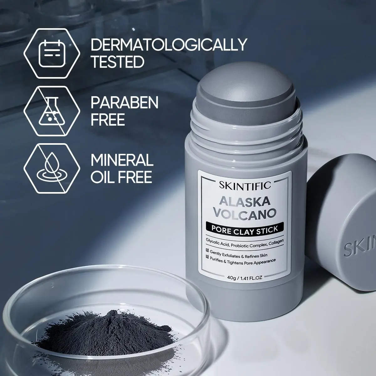 Clay Stick 2PCS Combo – Mugwort Clarifying / Volcano Detox / Bright Boost Even Tone Deep Pore Cleansing Oil Control Non-Stripping