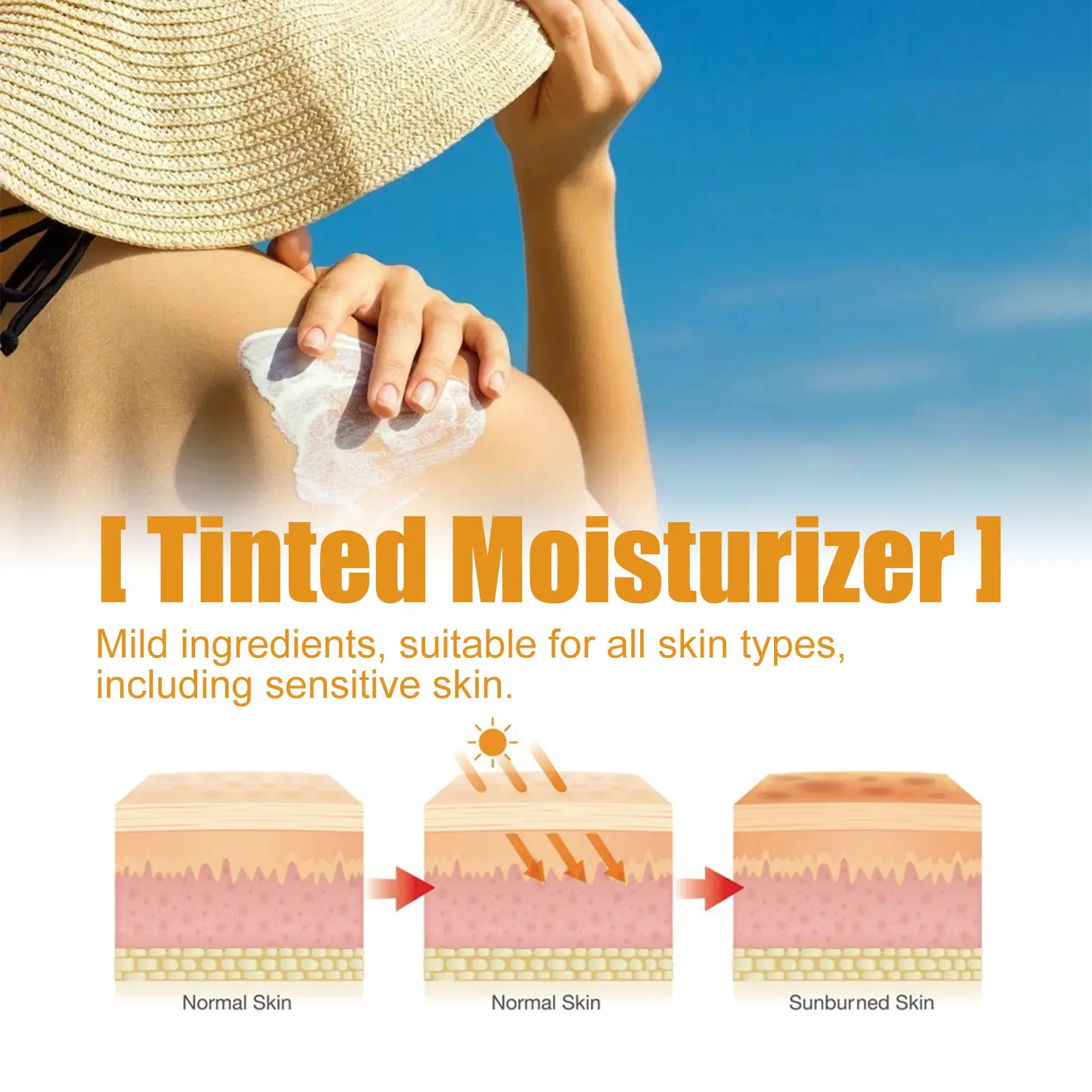 Sunscreen to prevent sunburn and tanning, Universal Tinted Face  Moisturizer Sunscreen
