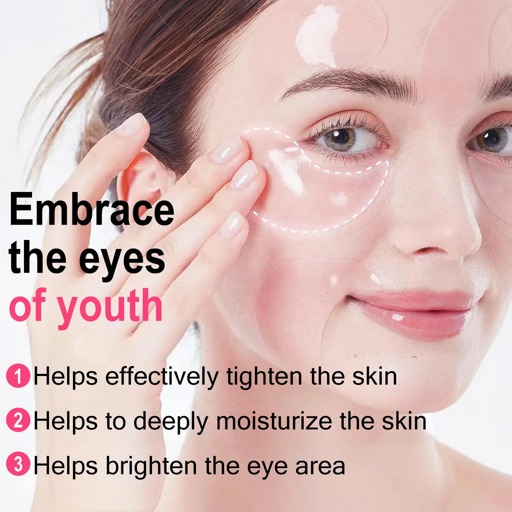 60 Pcs Collagen Hydrating Eye Patches with Niacinamide, Caffeine and Vitamin B12, Deep Hydration