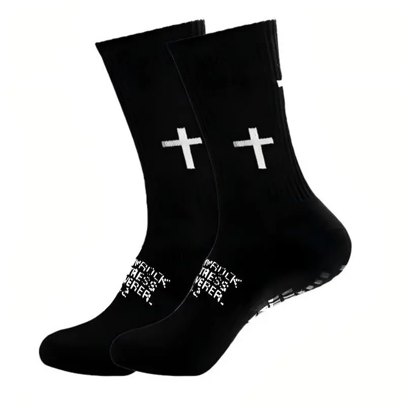 Men's Anti-Slip Soccer Socks & Shin Guard Set