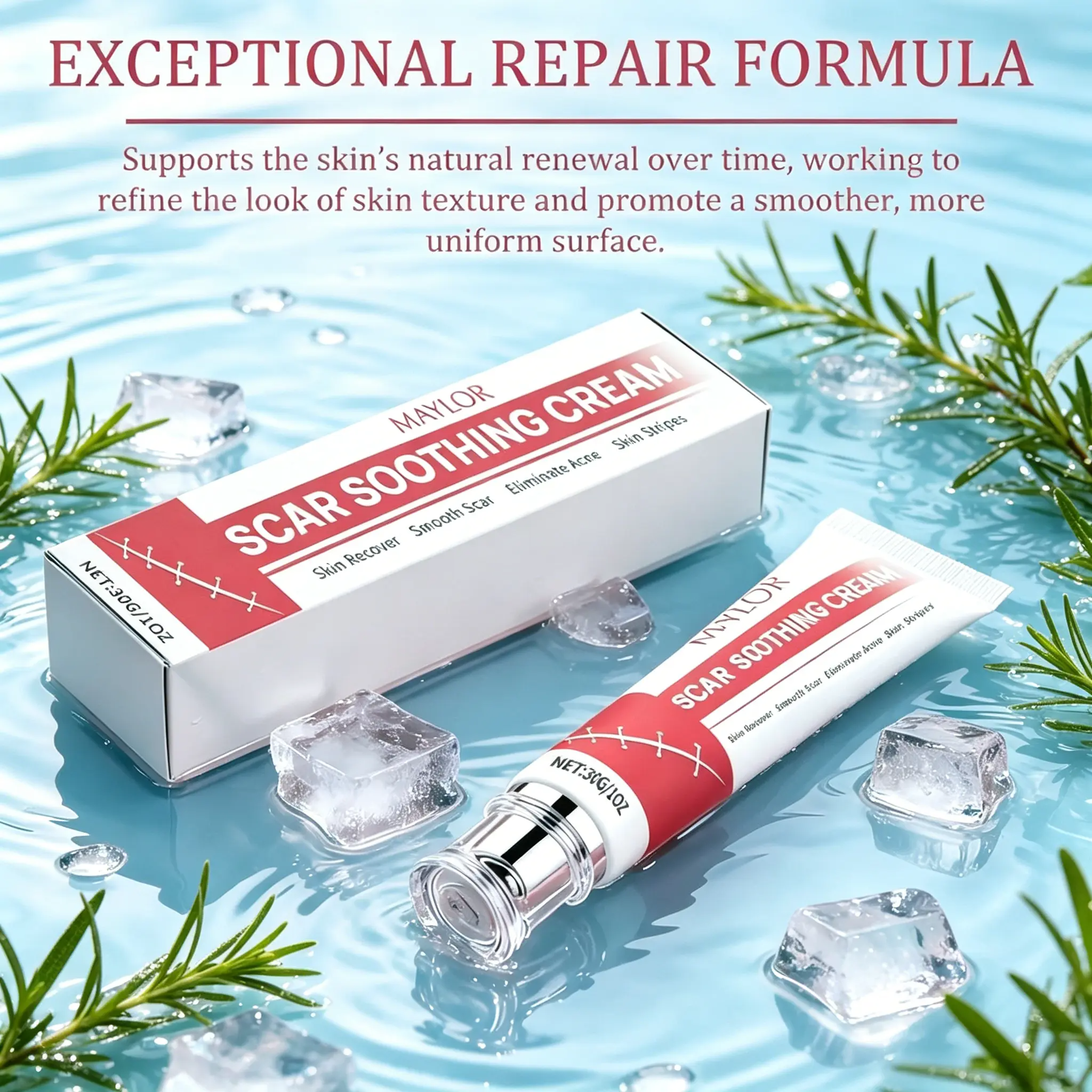 Scar Repair Cream 30g | Centella Asiatica & Shea Butter | Fades Post-Surgery, Keloid, Acne & Burn Scars