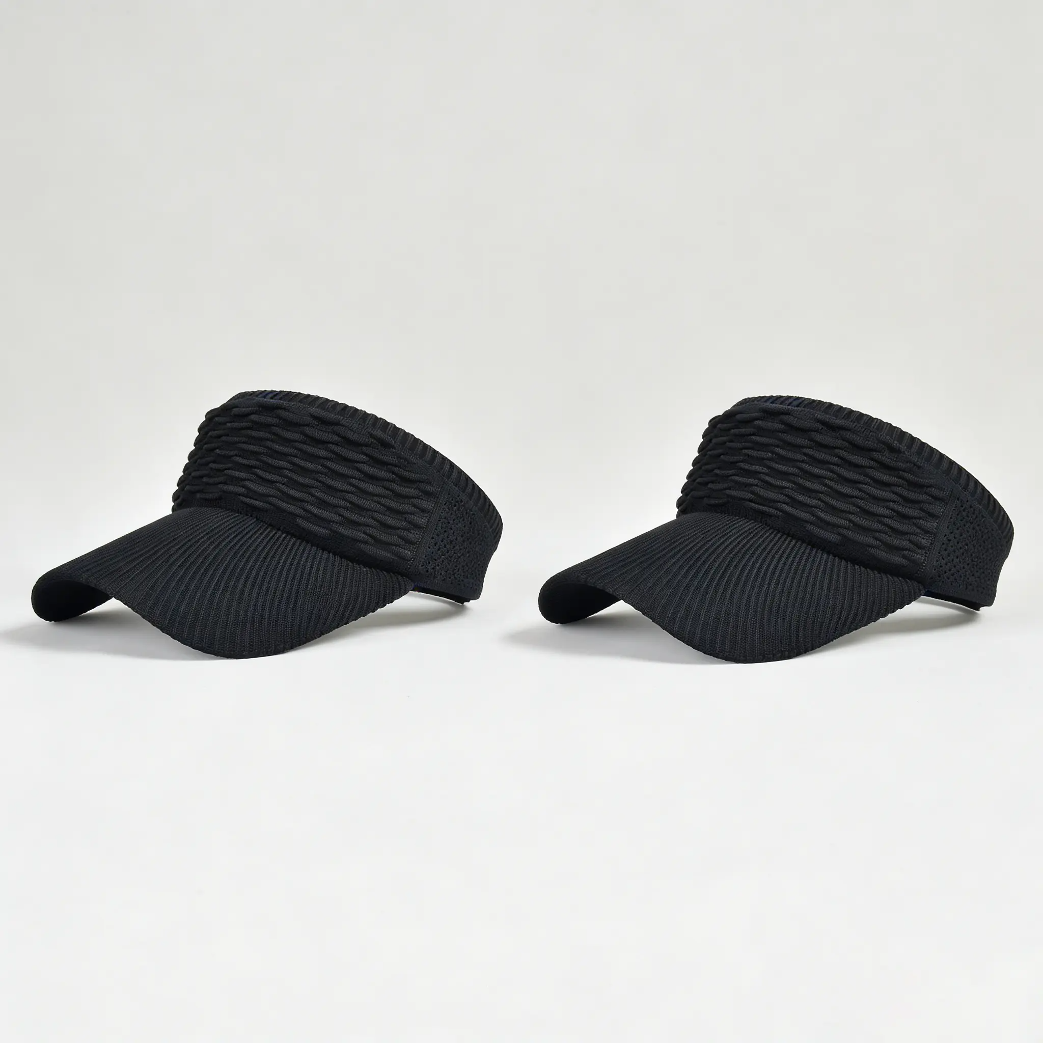 Women's High Ponytail Sun Visor Hat (2-Pack) – UV Protection, Breathable Open-Top Cap for Running, Hiking & Beach