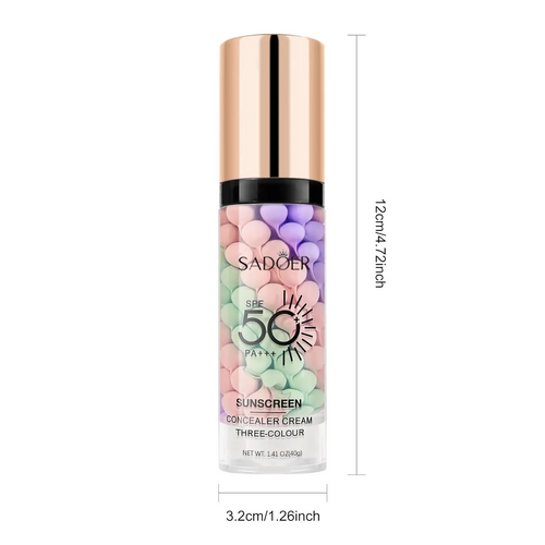 3-in-1 Color Correcting Facial Serum, Moisturizing Primer, , SPF 50 PA+++, Brightening Primer for Even Skin Tone