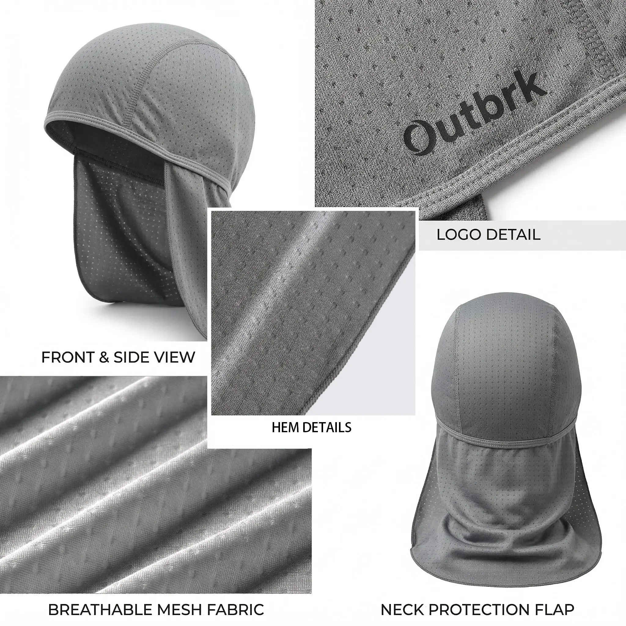 Outbrk Cooling Skull Cap with Neck Shield – UPF Sun Protection | Moisture-Wicking, Ultra-Lightweight (33g)
