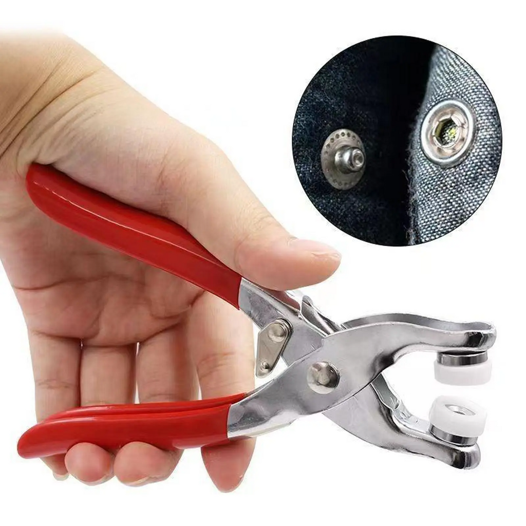 100Pcs Metal Snap Button Kit with Pliers | Stainless Steel Press Studs | DIY Sewing & Garment Repair