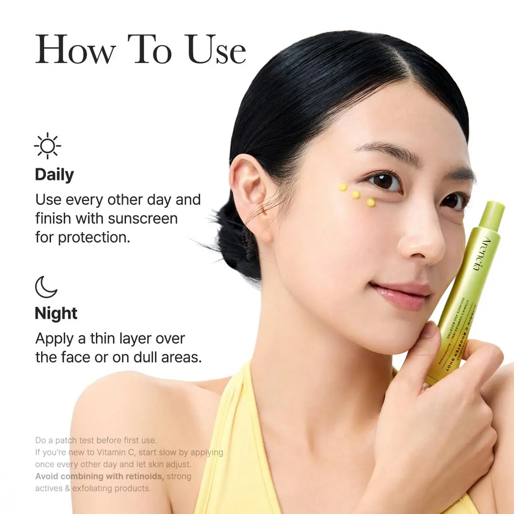 2PCS Arencia Vitamin C Booster Shot Serum with Glutathione, Niacinamide and Vitamin E for Dark Spot Care