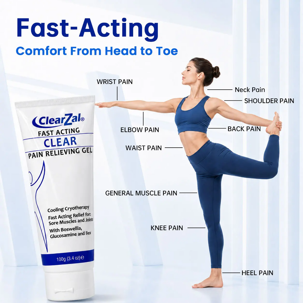 Clearzal Soothing Cooling Gel 100g – Menthol & Frankincense Relief for Muscles, Joints & Fatigue