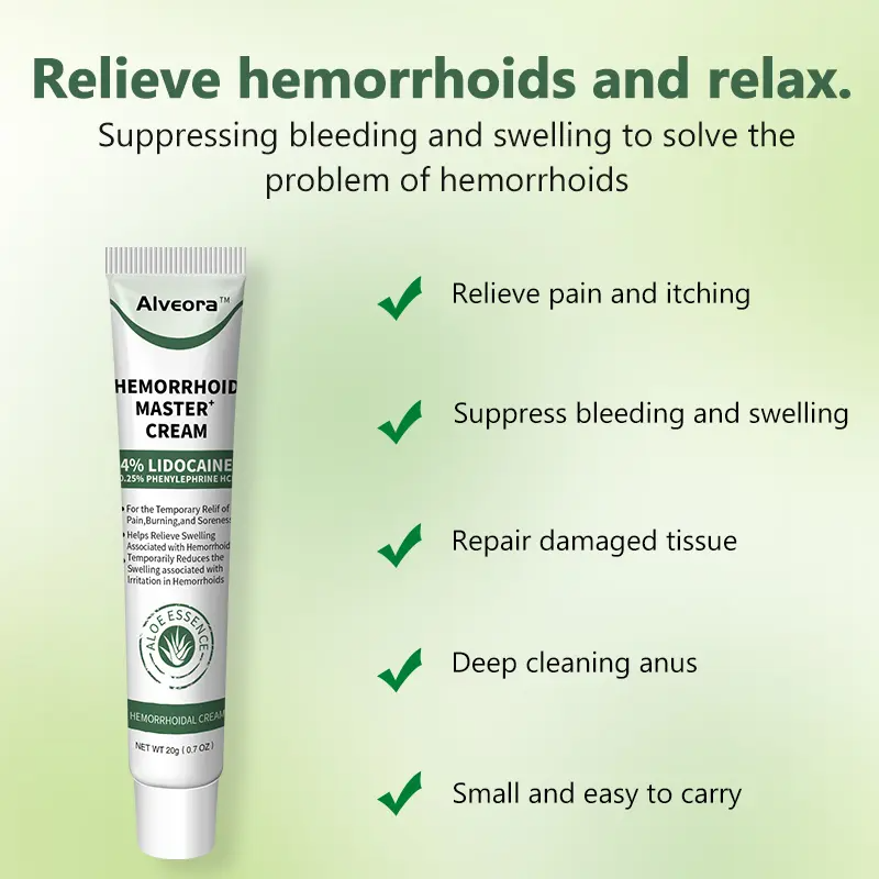 Alveora 3 Hemorrhoid Gel – Cooling Relief for Pain, Itch & Inflammation with Carthamus Seed & Scutellaria Extract
