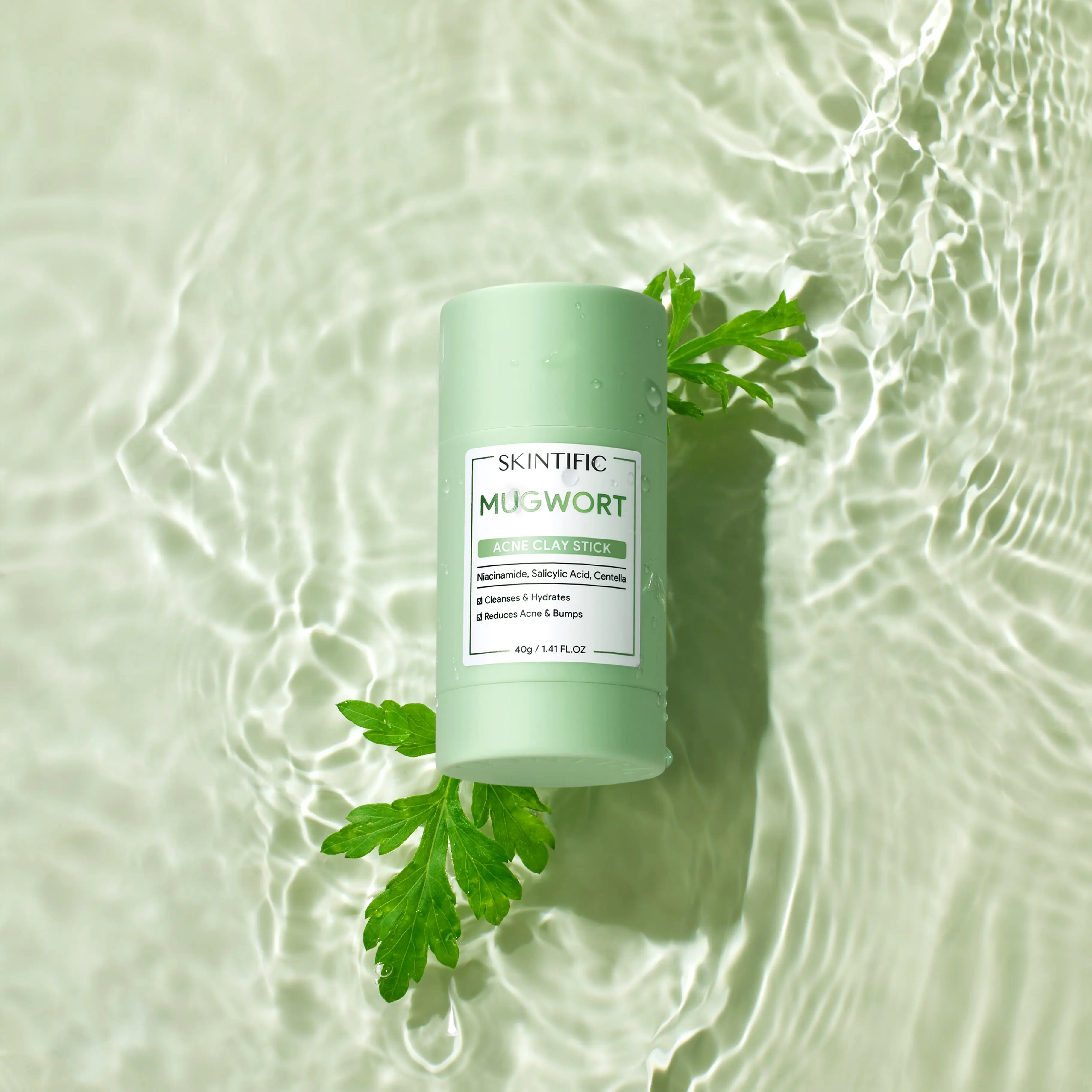 Clay Stick 2PCS Combo – Mugwort Clarifying / Volcano Detox / Bright Boost Even Tone Deep Pore Cleansing Oil Control Non-Stripping