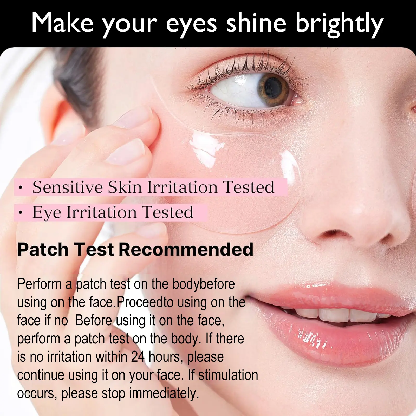 60 Pcs Collagen Hydrating Eye Patches with Niacinamide, Caffeine and Vitamin B12, Deep Hydration