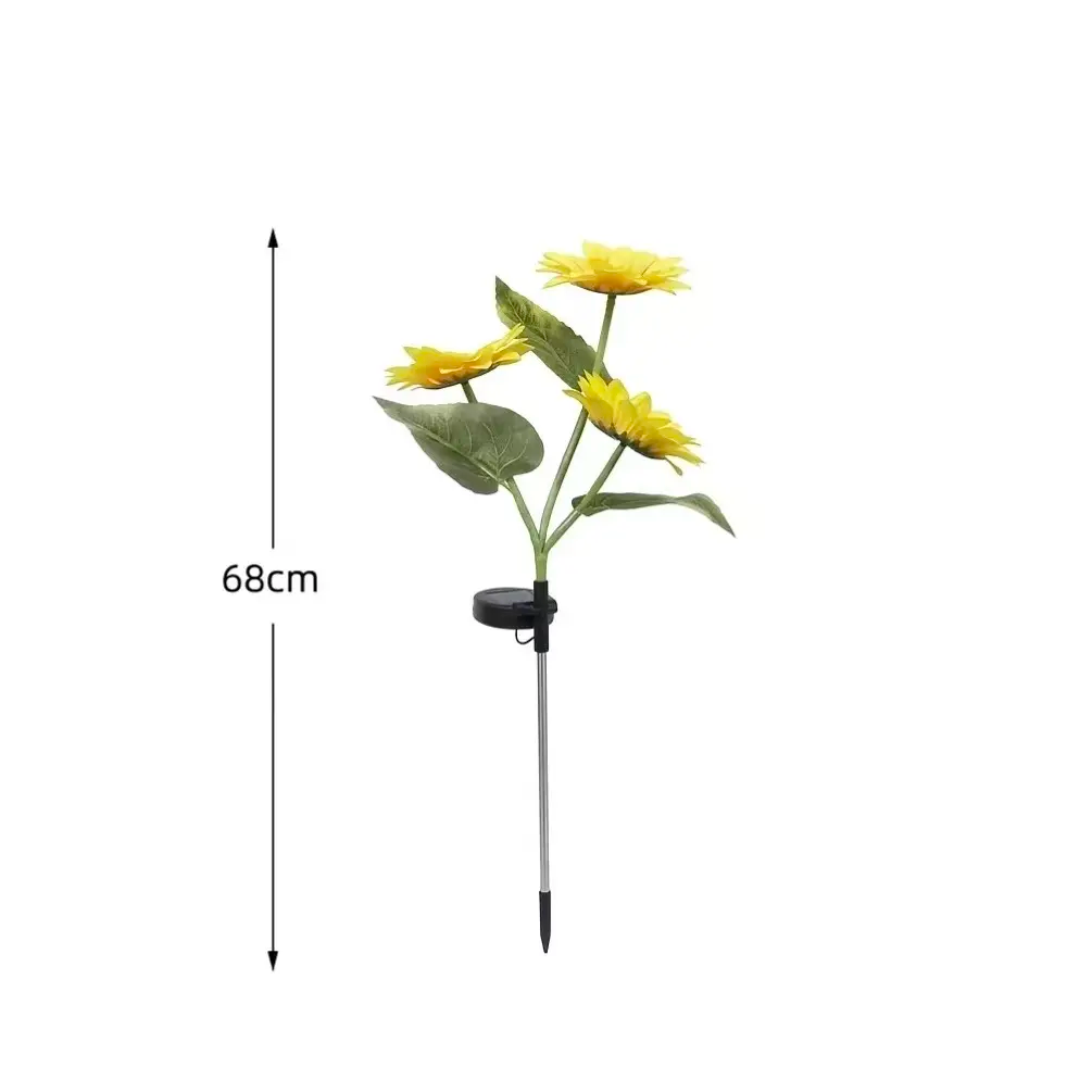 Solar Sunflower Garden Stake Lights | 2026 Upgraded | 2/4/6 Pack | IP65 Waterproof | Realistic Outdoor Decor