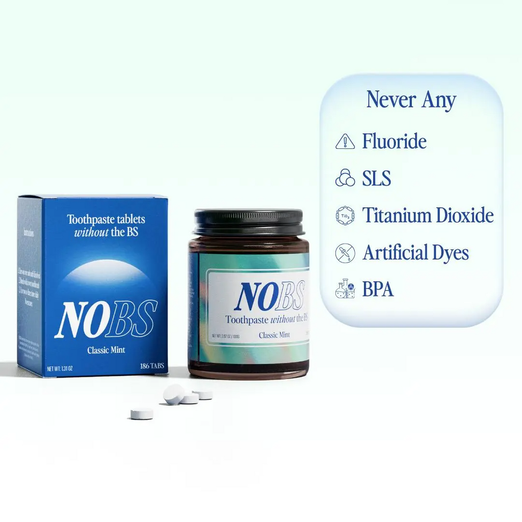 NOBS Toothpaste Tablets – Nano Hydroxyapatite | Fluoride-Free, Plastic-Free & Travel-Ready