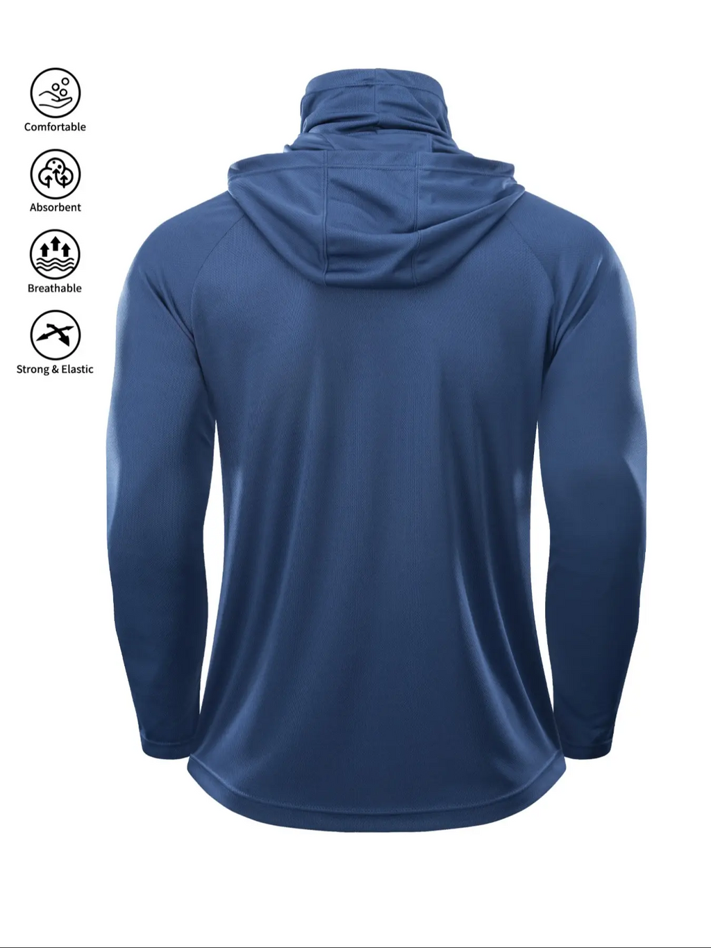 Men's UV Sun Protection Hoodie Set – Fishing Jacket with Face Cover, Quick-Dry & Breathable